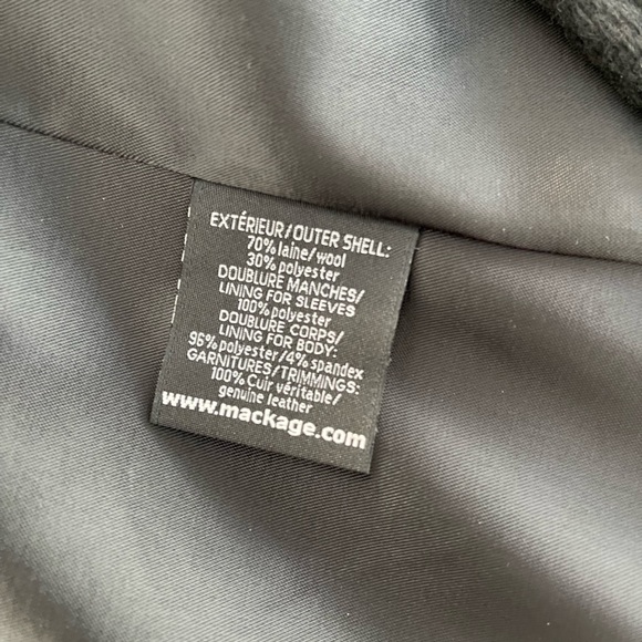 MACKAGE Asymmetrical Zip Belted Wool Coat in Black - Picture 12 of 12